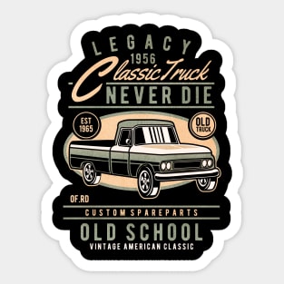 Classic Truck never die Sticker